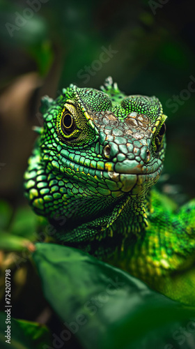 Close-Up of a Stunning Lizard