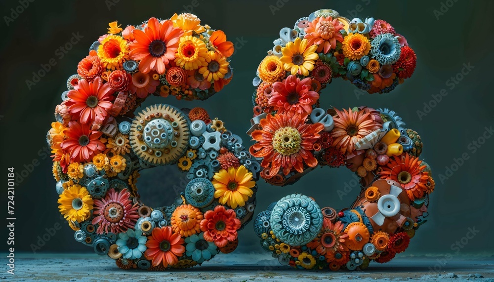 Numbers Made Of Flowers