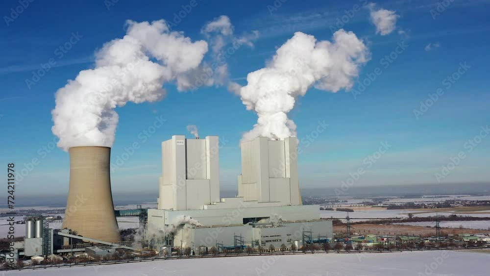 A lignite-powered coal-fired power plant in the Rhenish mining area in Germany A lignite-powered coal-fired power plant in the Rhenish mining area in Germany