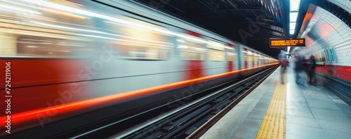 Subway train station in a motion blur © piai