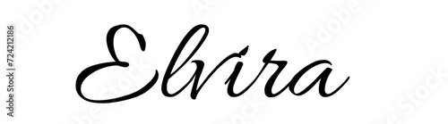 Elvira - black color - name written - ideal for websites,, presentations, greetings, banners, cards, books, t-shirt, sweatshirt, prints, cricut, silhouette, sublimation	
