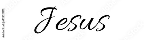 Jesus - black color - name written - ideal for websites,, presentations, greetings, banners, cards, books, t-shirt, sweatshirt, prints, cricut, silhouette, sublimation	
