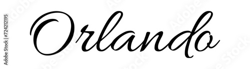 Orlando - black color - name written - ideal for websites,, presentations, greetings, banners, cards, books, t-shirt, sweatshirt, prints, cricut, silhouette, sublimation	
