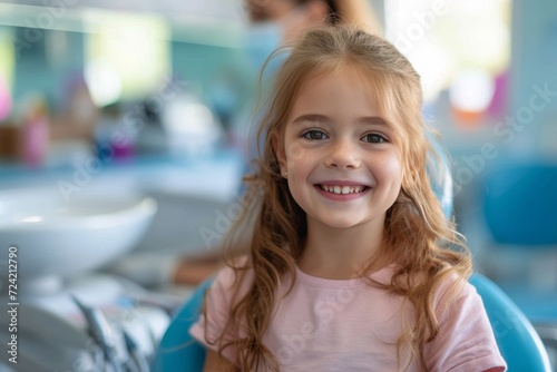 A radiant young girl with blonde hair and a beaming smile gazes confidently into the camera, exuding innocence and joy as she models her outdoor attire
