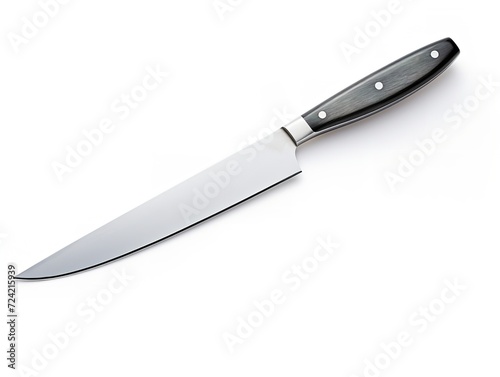 Stainless Steel Chef's Knife Culinary Precision Isolated on White Background AI Generated