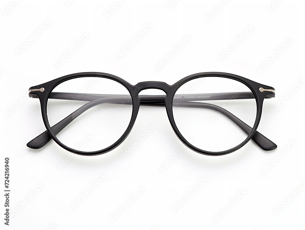Designer Eyeglasses Fashion Accessory Isolated on White Background AI Generated Designer Eyeglasses Fashion Accessory Isolated on White Background AI Generated