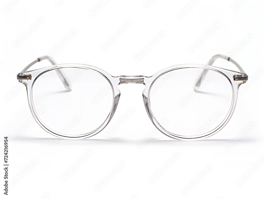 Designer Eyeglasses Fashion Accessory Isolated on White Background AI Generated Designer Eyeglasses Fashion Accessory Isolated on White Background AI Generated