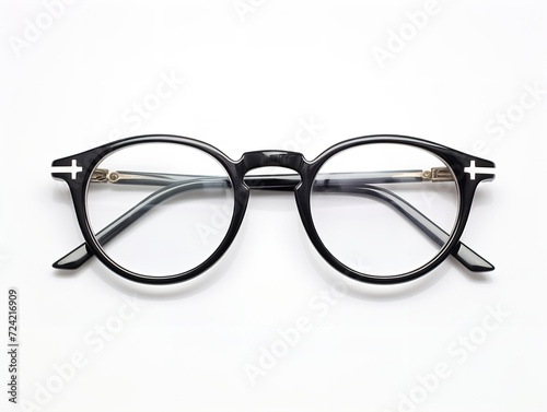 Designer Eyeglasses Fashion Accessory Isolated on White Background AI Generated