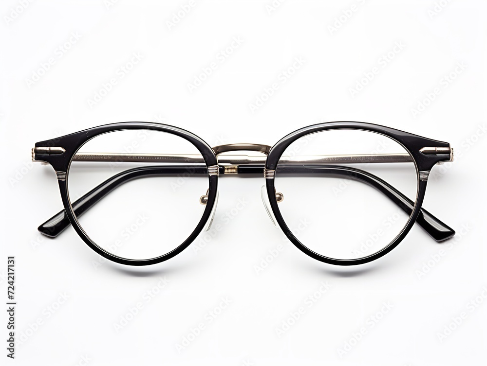 Designer Eyeglasses Fashion Accessory Isolated on White Background AI Generated Designer Eyeglasses Fashion Accessory Isolated on White Background AI Generated