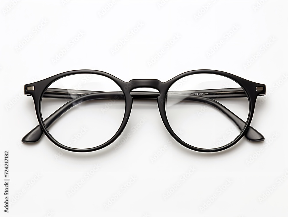 Designer Eyeglasses Fashion Accessory Isolated on White Background AI Generated Designer Eyeglasses Fashion Accessory Isolated on White Background AI Generated