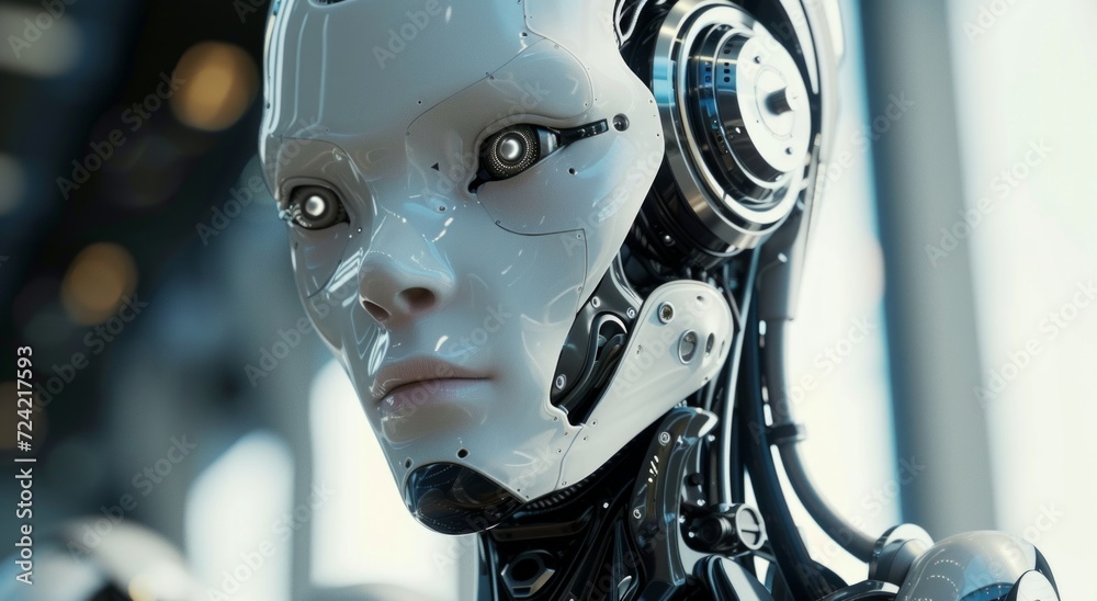 Fototapeta premium male robot who possesses the qualities of personality,