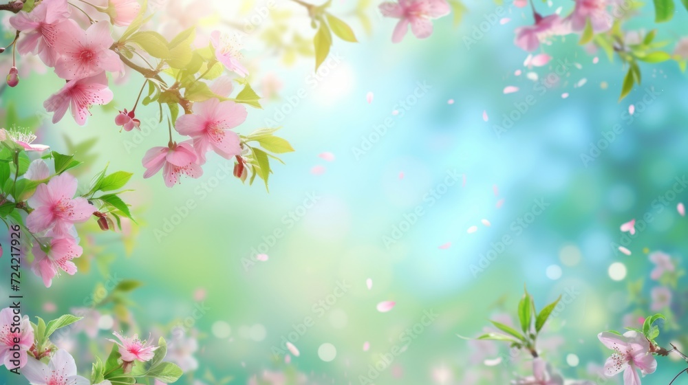 Spring background with copy space