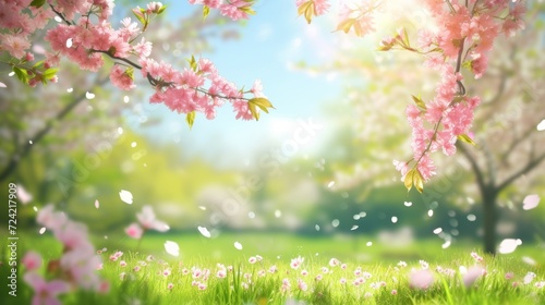 Spring background with copy space