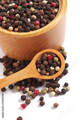 Various peppercorns seeds