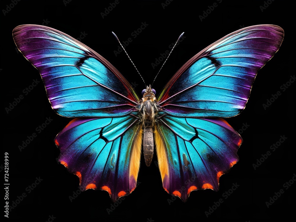 Exotic Butterfly Specimen Nature Isolated on White Background AI Generated