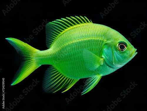 Exotic Tropical Fish Aquarium Marine Life Isolated on White Background AI Generated
