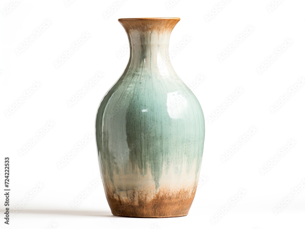 Handcrafted Ceramic Vase Artisan Craft Isolated on White Background AI Generated Handcrafted Ceramic Vase Artisan Craft Isolated on White Background AI Generated