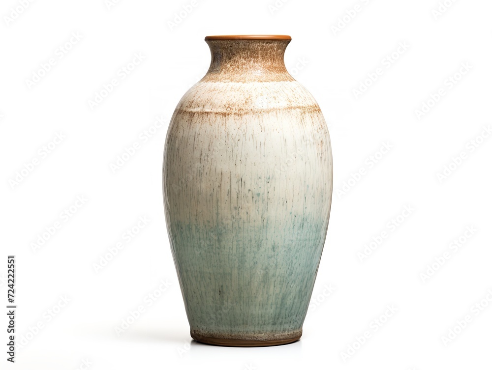 Handcrafted Ceramic Vase Artisan Craft Isolated on White Background AI Generated