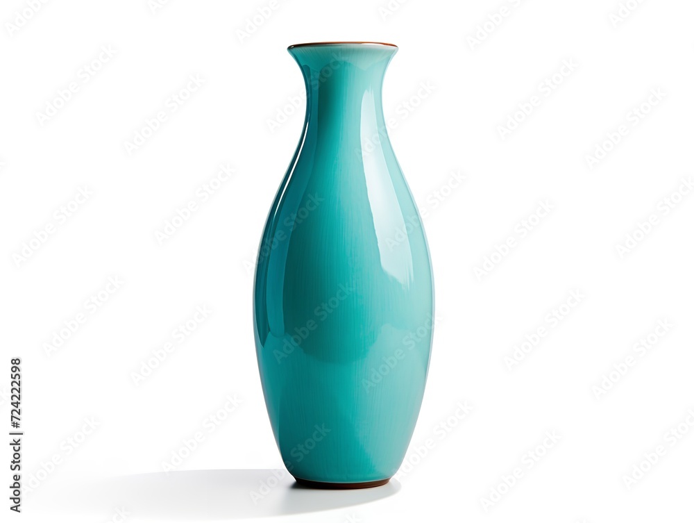 Handcrafted Ceramic Vase Artisan Craft Isolated on White Background AI Generated