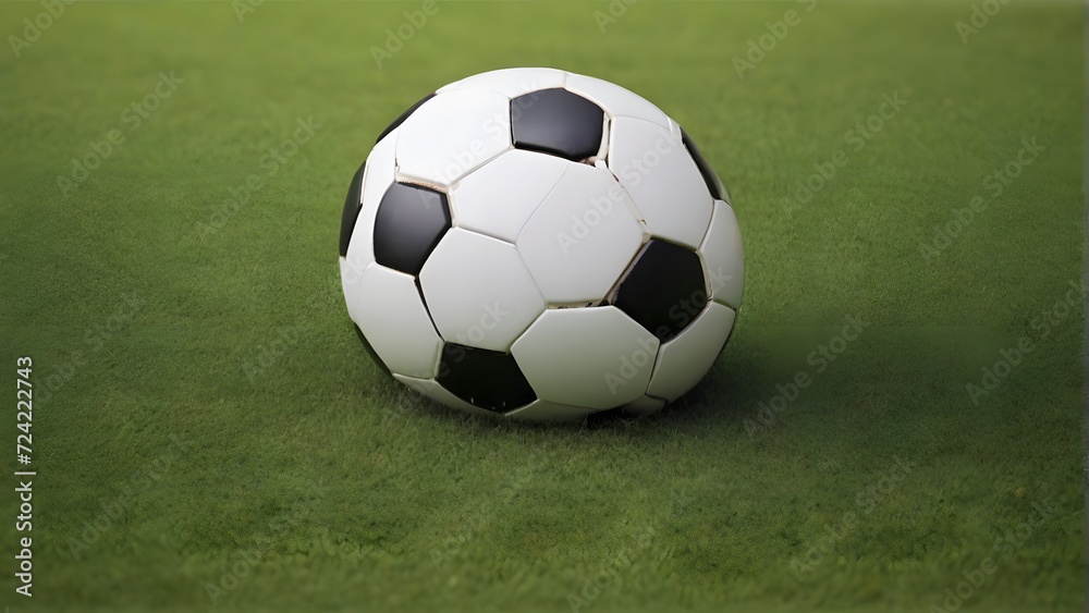 soccer ball on grass, ai generated soccer ball on grass, ai generated