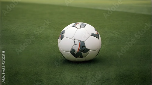 soccer ball on grass, ai generated