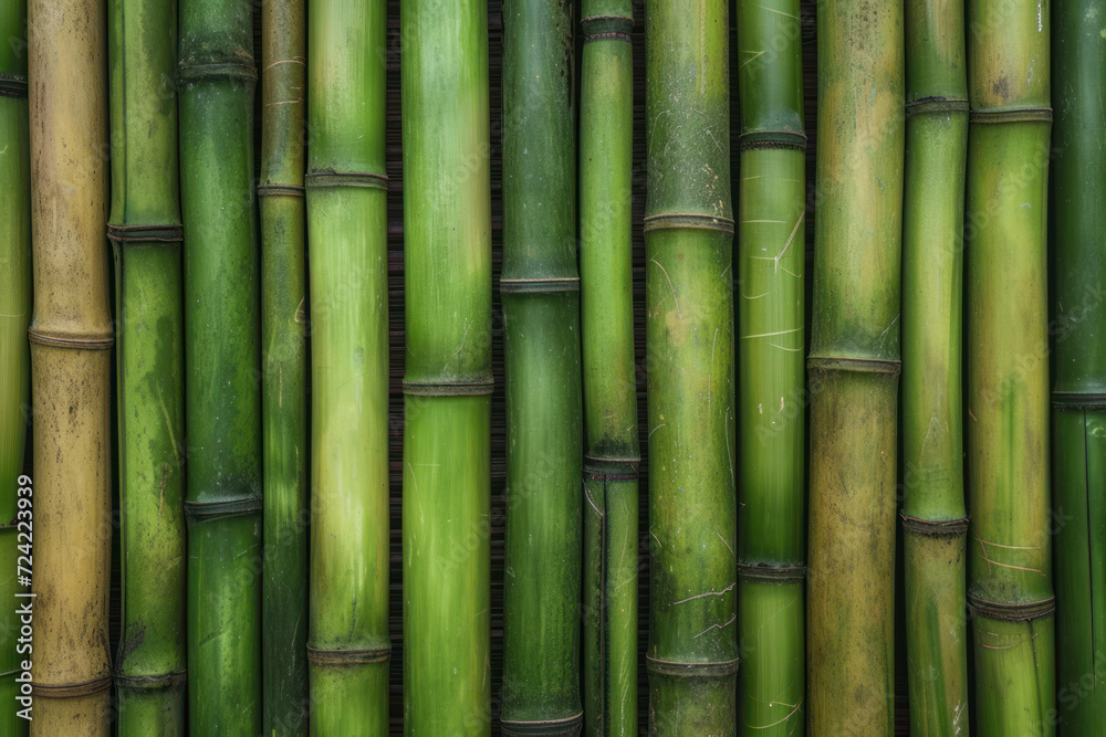 Obraz premium The Green Bamboo Texture With Natural
