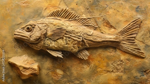 fossil of an ancient animal in a real excavation in high resolution and quality