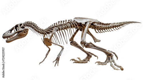 well preserved skeleton of a dinosaur in good condition on white background in high resolution and quality © Marco