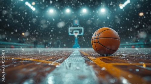 Beautiful background for basketball game advertising © olegganko