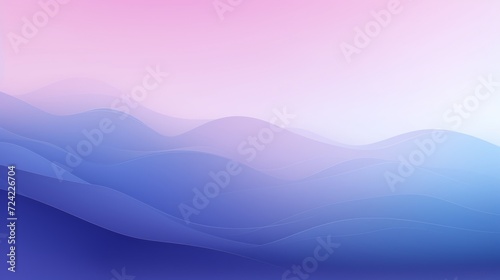 Abstract wavy gradient backdrop in shades of purple and indigo. Copy space. Beautiful and calming digital art