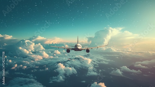 Beautiful background for airplane advertising