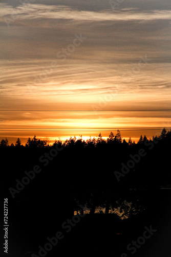 gorgeous sunset over a lake