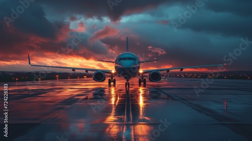 Beautiful background for airplane advertising