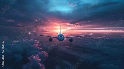 Beautiful background for airplane advertising