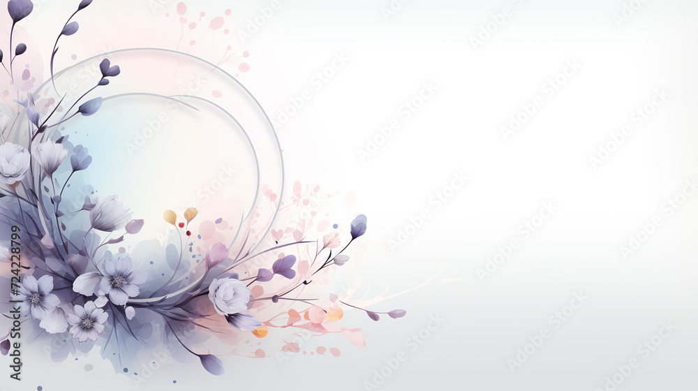 Background illustration with flowers for holiday cards,Generated by AI Background illustration with flowers for holiday cards,Generated by AI