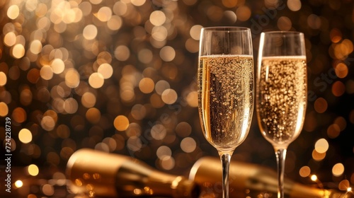 Beautiful background for champagne advertising