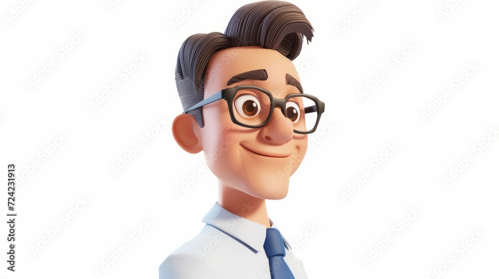 office man illustration 3d character 