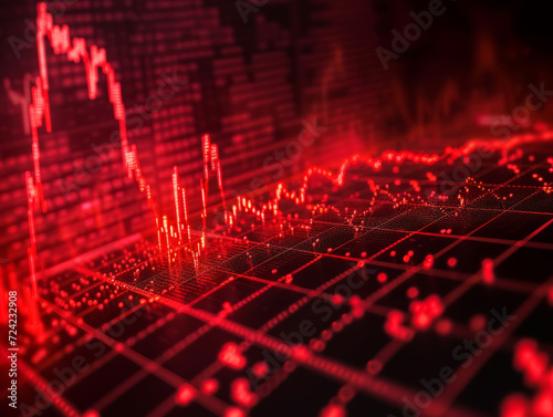 Wallpaper Mural Economic Recession: Dynamic Downward Trend Chart Torontodigital.ca