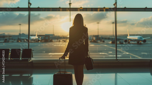 Woman at Airport, Business Trip