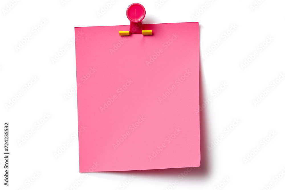 one Pink colored sticky note pinned on a white background, Empty blank note paper stick on white board, pinned Reminder memo isolated on flat wall, Pink color blank sheet paper on white background one Pink colored sticky note pinned on a white background, Empty blank note paper stick on white board, pinned Reminder memo isolated on flat wall, Pink color blank sheet paper on white background