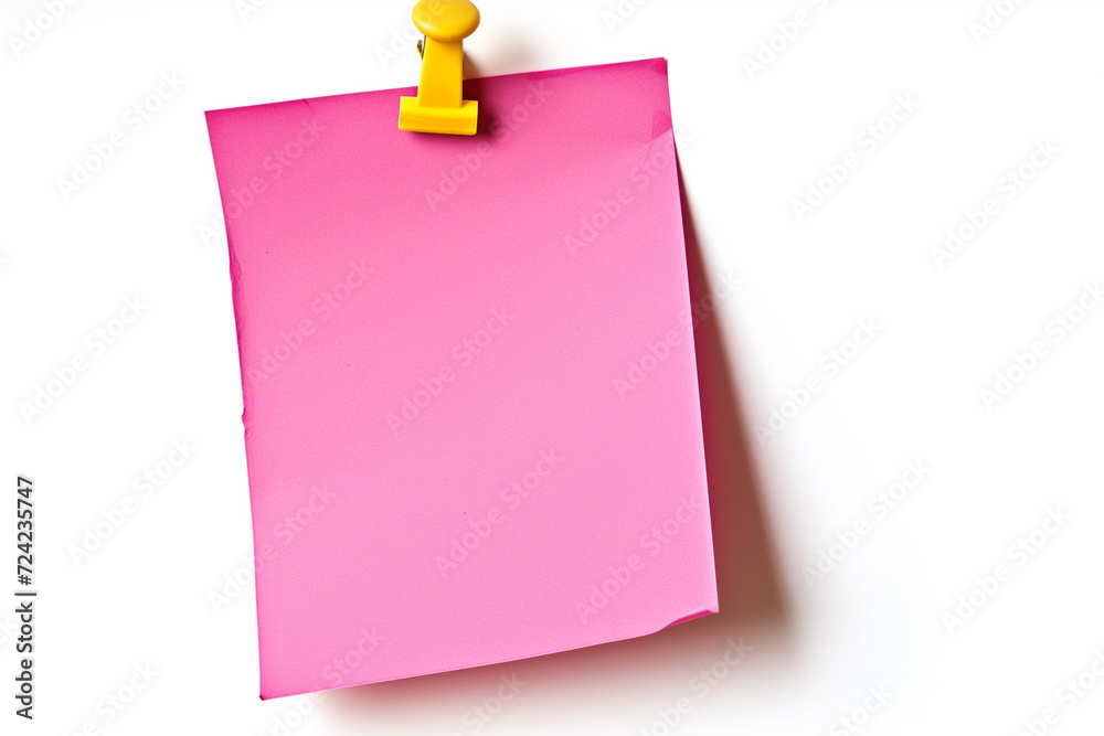one Pink colored sticky note pinned on a white background, Empty blank note paper stick on white board, pinned Reminder memo isolated on flat wall, Pink color blank sheet paper on white background one Pink colored sticky note pinned on a white background, Empty blank note paper stick on white board, pinned Reminder memo isolated on flat wall, Pink color blank sheet paper on white background