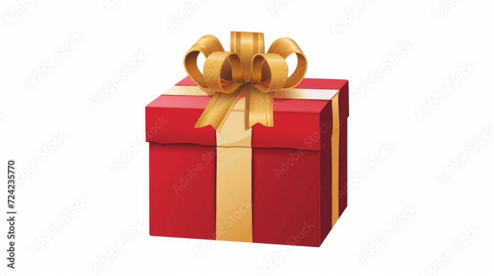 Fototapeta premium Christmas gift icon on white background