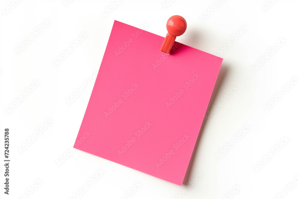 one Pink colored sticky note pinned on a white background, Empty blank note paper stick on white board, pinned Reminder memo isolated on flat wall, Pink color blank sheet paper on white background one Pink colored sticky note pinned on a white background, Empty blank note paper stick on white board, pinned Reminder memo isolated on flat wall, Pink color blank sheet paper on white background