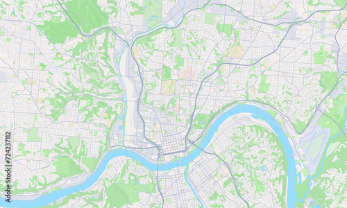 Cincinnati Ohio Map, Detailed Map of Cincinnati Ohio