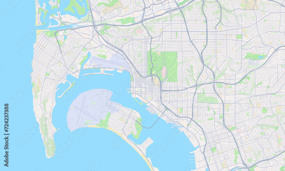 San Diego California Map, Detailed Map of San Diego California