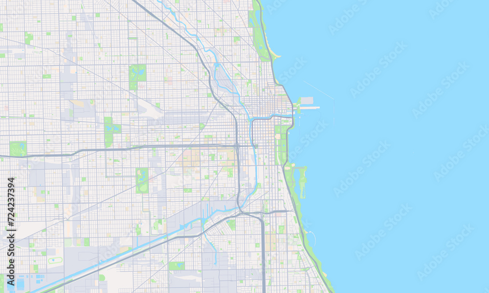 Chicago Illinois Map, Detailed Map of Chicago Illinois