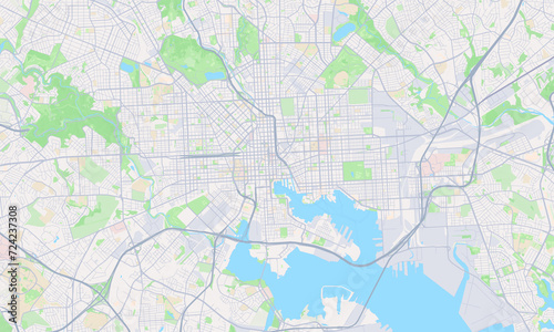 Baltimore Maryland Map, Detailed Map of Baltimore Maryland photo