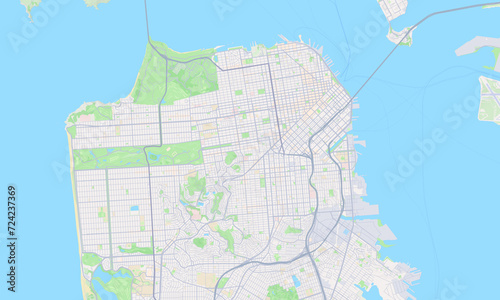 San Francisco California Map, Detailed Map of San Francisco California photo