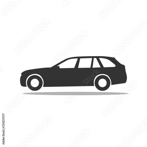 Car icon set in linear style. Transport symbol. Vector illustration. 