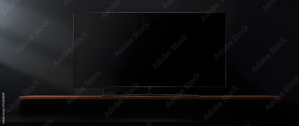 Close up of a black tv screen Close up of a black tv screen